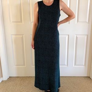 **SOLD**Vtg 90s Liz Baker Floral Stretch Maxi Tank Dress S